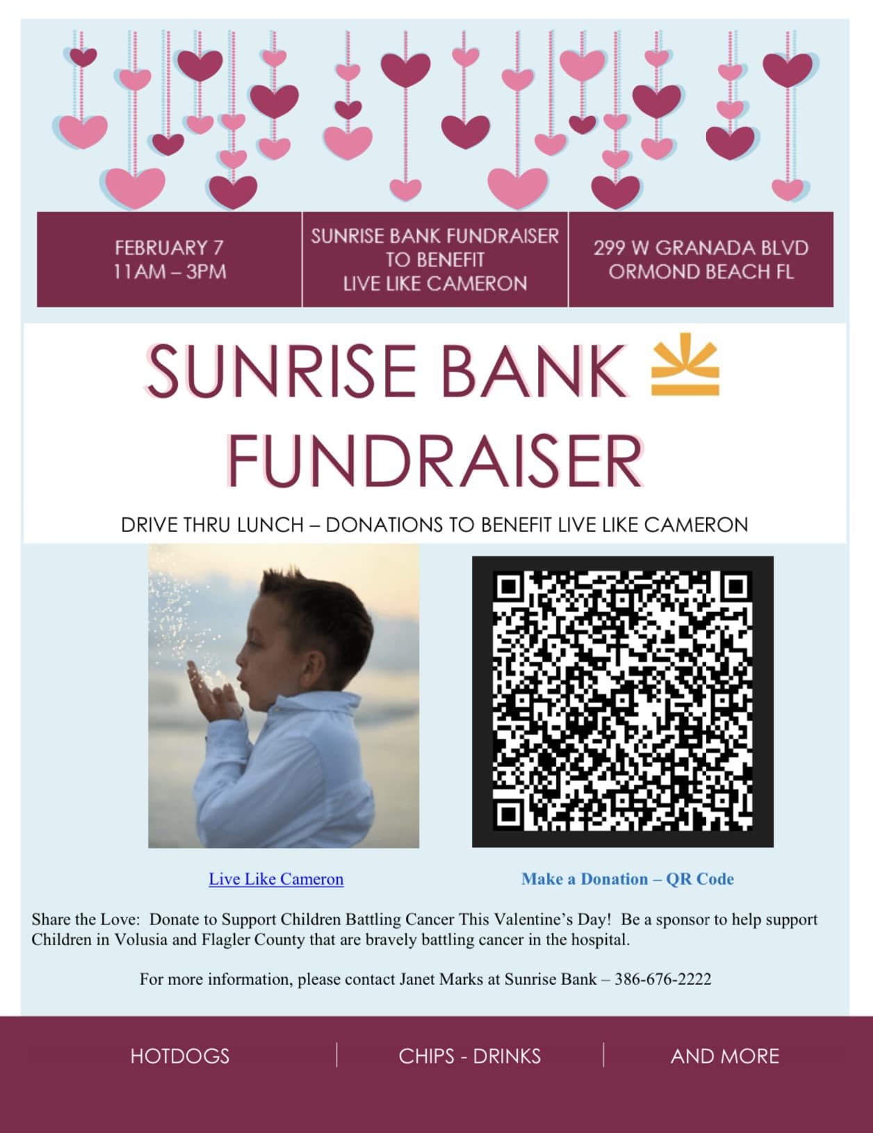 sunrise bank event Flyer